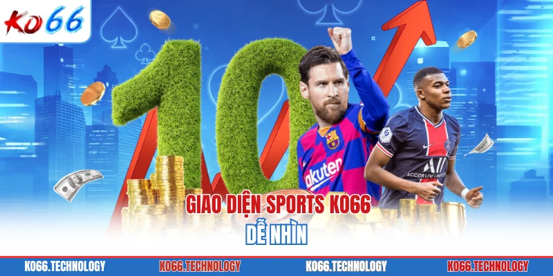 Giao diện Sports KO66 dễ nhìn